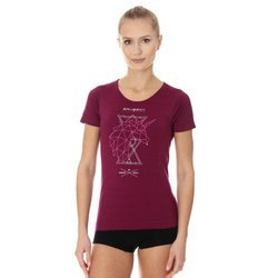Dam kortärmad t-shirt  Brubeck OUTDOOR WOOL PRO Merinoull