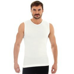 Linnen för män BRUBECK COMFORT WOOL Termoaktiv Ärmlös T-shirt MERINOULL