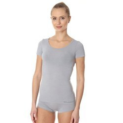 Kortärmad T-shirt för kvinnor BRUBECK COMFORT WOOL Termoaktivunderkläder MERINOULL