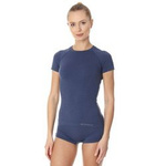 Dam kortärmad t-shirt Brubeck ACTIVE WOOL termoaktivunderkläder Merinoull